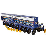 22-рядна дискова сівалка зернова професійна СЗ-22Т(3-точка, 3.3м, сошник 260 мм, бункер для міндобрив), фото 3