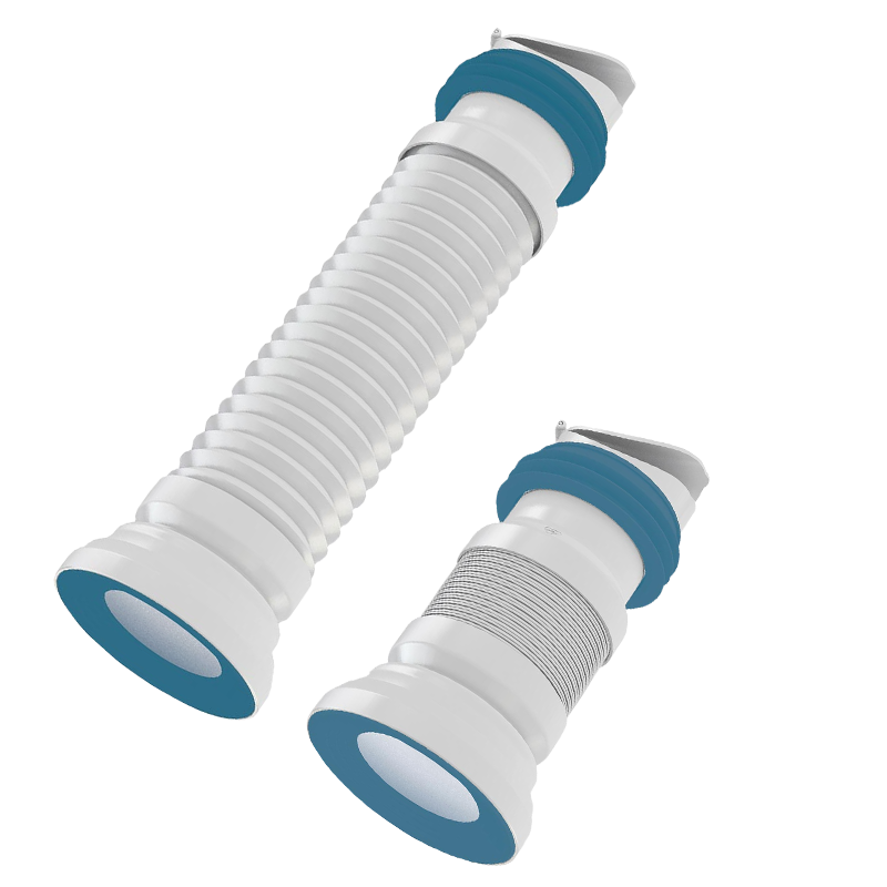 Гнучка армована труба для підключення унітазу 100 мм з зворотним клапаном, довжина 350 мм NOVA 7172N, фото 1