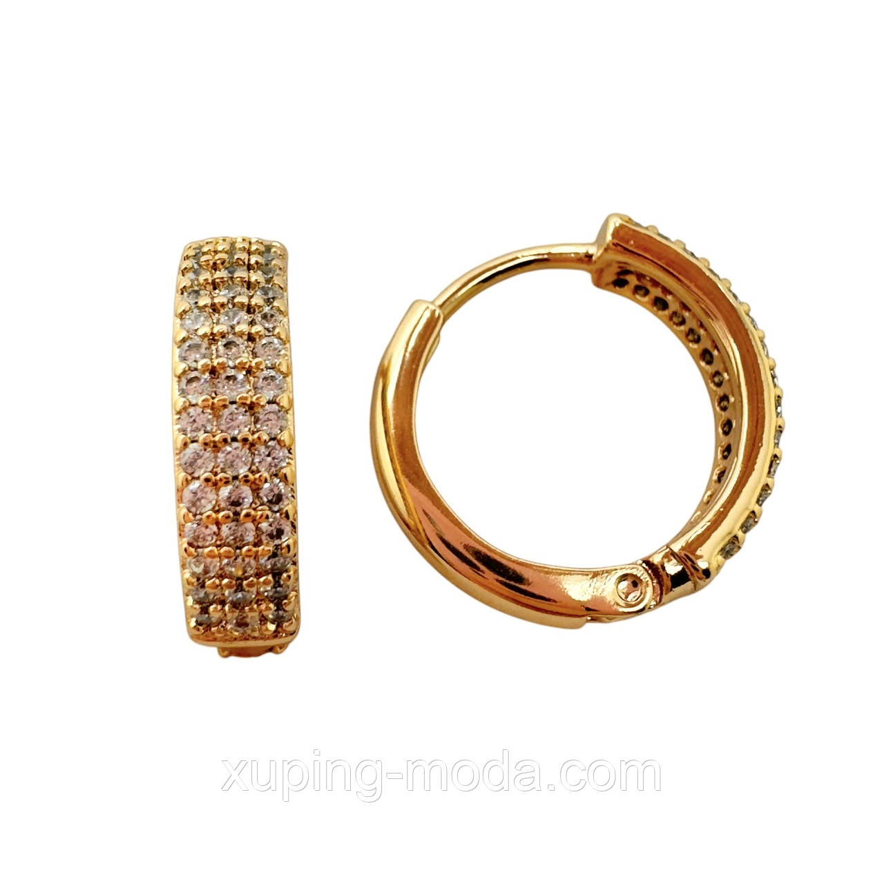 16х4 мм.Сережки ксюпінг 18к, фото 1