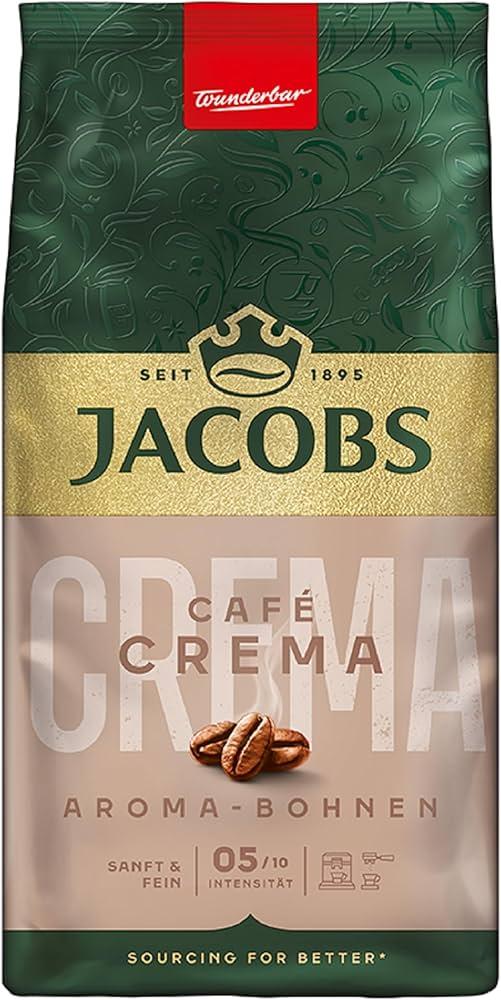 Кава в зернах середнього обсмажування Jacobs Caffe Crema Aroma-Bohnen, 500 г