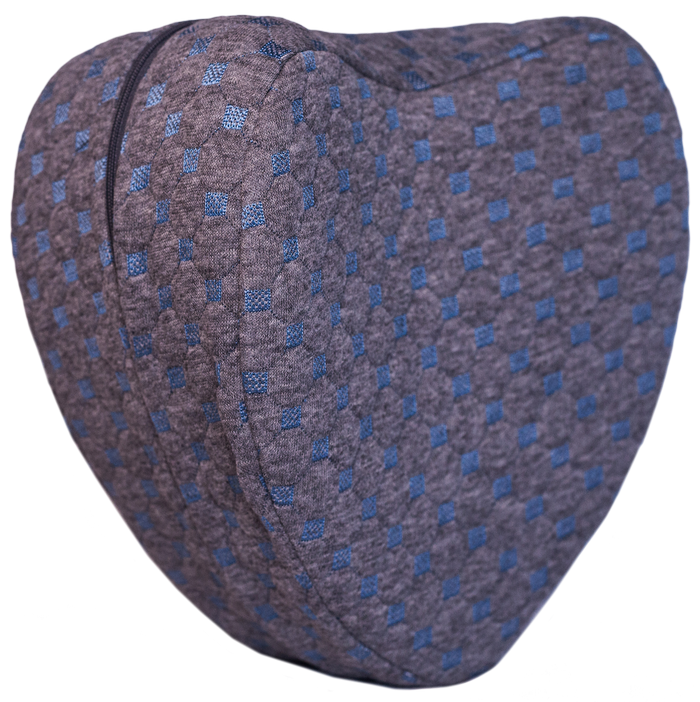 Ортопедична подушка для ніг і колін з ефектом пам'яті Сіра J2518_G 22x25.5 см, фото 1