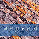 Декоративні 3D панелі для стін, що самоклеяться Піщаник цегла 700x770 см оздоблення інтер'єру внутрішні приміщення, фото 4