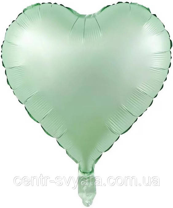 Фольгована кулька КНР 18"(45 см) Серце сатин оливкове