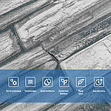Стінові панелі 3D самоклеючі сірий сланець для декору стін теплоізоляції приміщень 68х68х4 см, фото 3