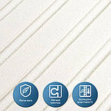 Самоклеючі 3D панелі для стін з поліпропілену біла рельєфна цегла декор інтер'єру 290х350х6 мм, фото 4