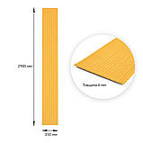 Самоклеючі 3D панелі для стін із поліпропілену рельєфна цегла золотий колір 290х350х6 мм декоративне покриття, фото 3