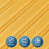 Самоклеючі 3D панелі для стін із поліпропілену рельєфна цегла золотий колір 290х350х6 мм декоративне покриття, фото 4