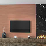 Панелі 3D самоклеючі для стін із поліпропілену рельєфна цегла пудрового кольору 290х350х6 мм декорування інтер'єру, фото 6