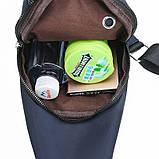 Чоловіча нагрудна сумка, проста ділова сумка через плече, модна сумка через плече кольору замка USB оптовая, фото 10