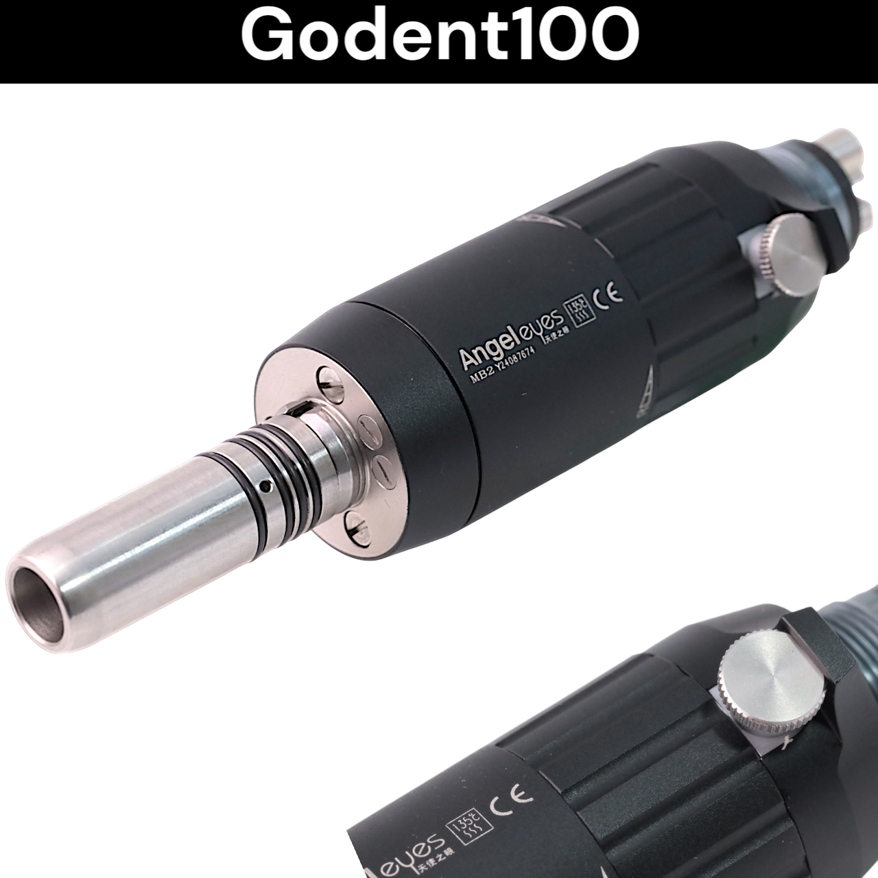 Пневматичний мікромотор стоматологічний м4 з водою Angel eyes Black 1:1, фото 1