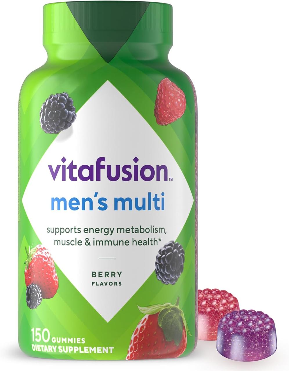 VitaFusion Men's Multi Daily Multivitamin Natural Berry 150 конфет