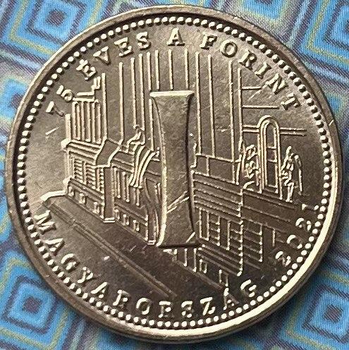 Монета Угорщіни 5 форинтів 2021 р. 75 років введення форинту "I", фото 1