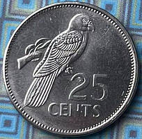 Монета Сейшельських островів 25 центів 2007-10 рр.