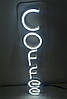 Неонова вивіска "Coffee" 650×100 мм біла вертикальна, фото 5