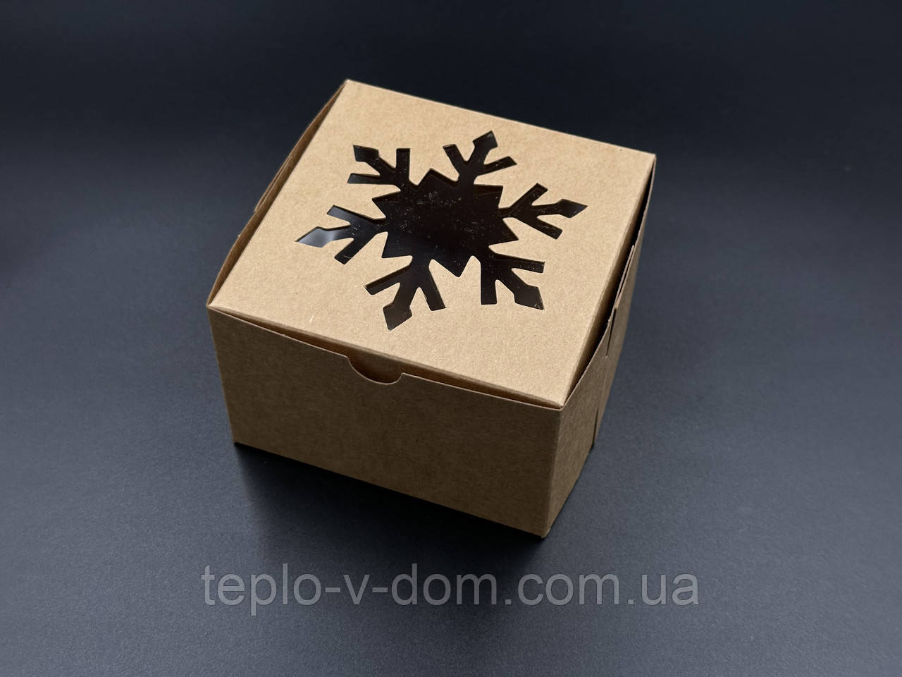 Упаковка для тортів, капкейків, пряників. Крафтовий колір. 10х10х6см