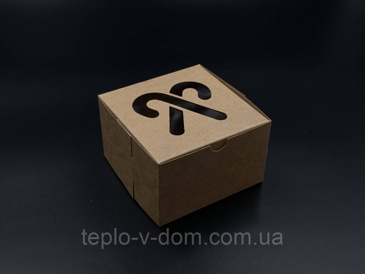 Упаковка для тортів, капкейків, пряників. Крафтовий колір. 10х10х6 см