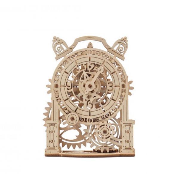 Дерев'яний механічний 3D конструктор Ugears Вінтажний будильник (70163)