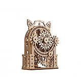 Дерев'яний механічний 3D конструктор Ugears Вінтажний будильник (70163), фото 6