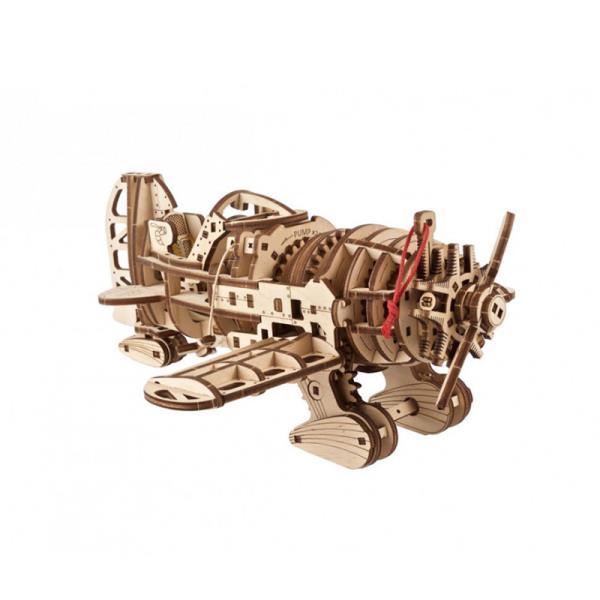 Дерев'яний механічний 3D конструктор Ugears Літак Бешений Шершень (70183)