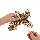 Дерев'яний механічний 3D конструктор Ugears Літак Бешений Шершень (70183), фото 3