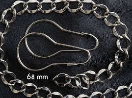 Підвіс для ключів. Колір "срібло". 68мм