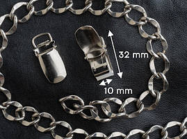 Затискач. 32мм. Під стрічку 10мм