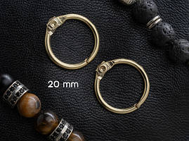 Кільце самозатискне. Колір "золото". 20мм