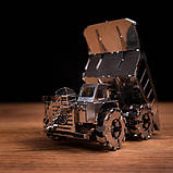 Колекційна модель-конструктор Metal Time Quarry Transporter Кар'єрний самоскид механічний (MT014), фото 4