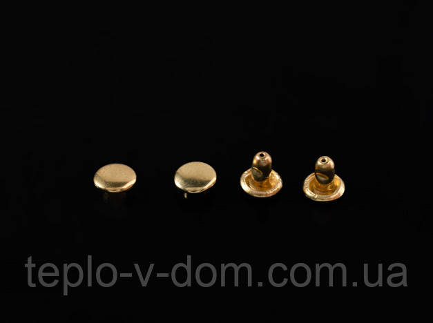 Фурнітура для шкіри. Колір "золото". 6х6мм