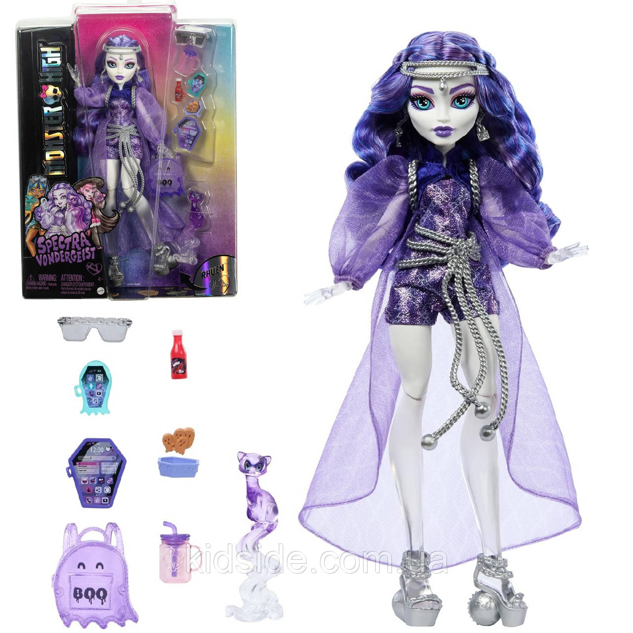 Monster High Spectra Vondergeist HXH77 Лялька Монстр Хай Спектра Вондергейст Базова