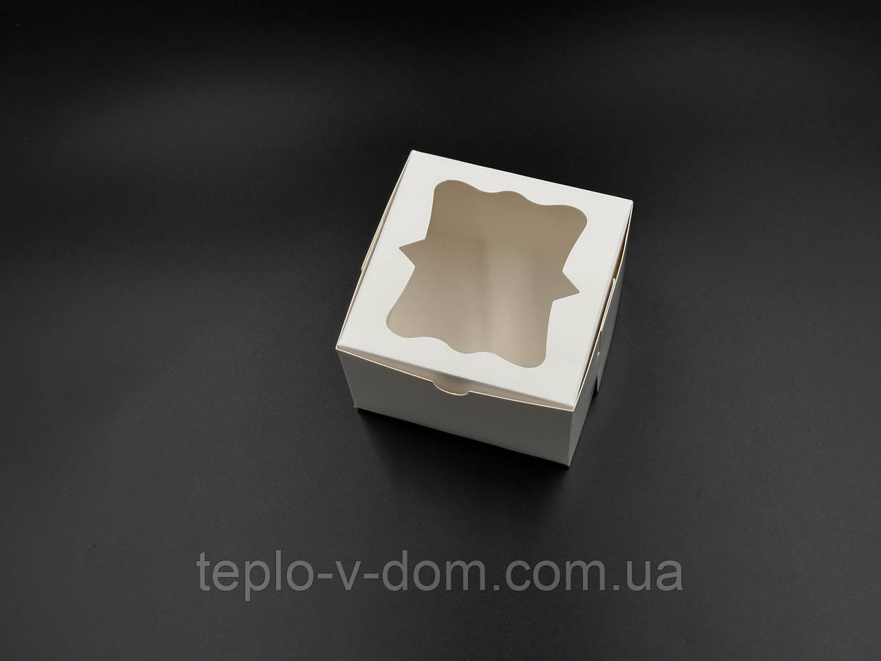 Упаковка для тортів, капкейків, пряників. Колір білий. 10х10х6 см