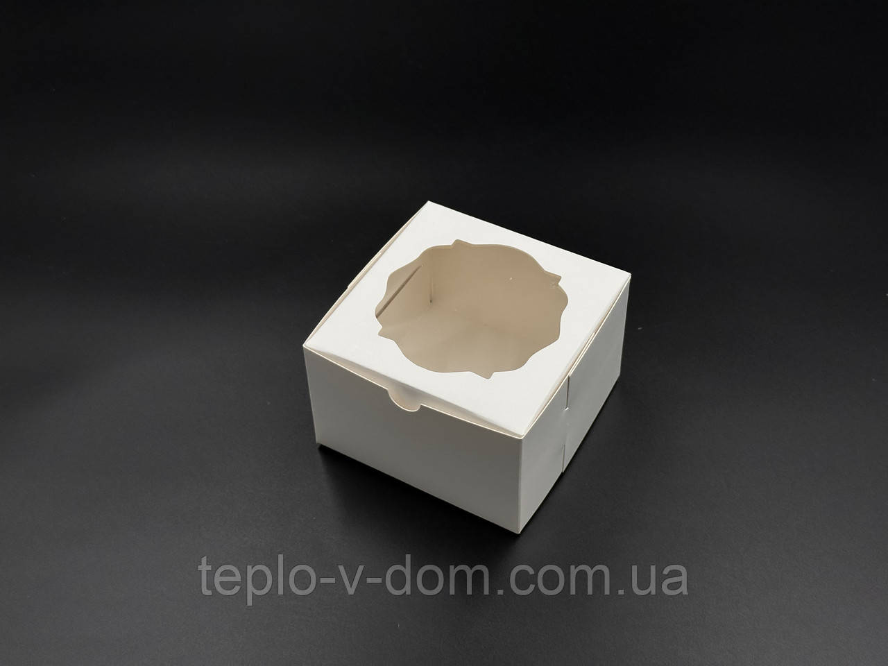 Упаковка для тортів, капкейків, пряників. Колір білий. 10х10х6 см