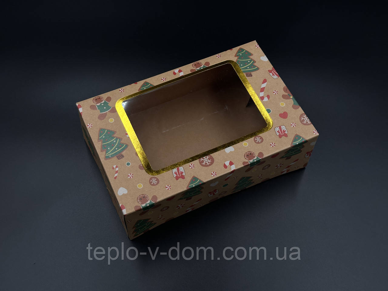 Збірні картонні коробки для подарунків. Крафтовий колір. 22х14.5х7 см