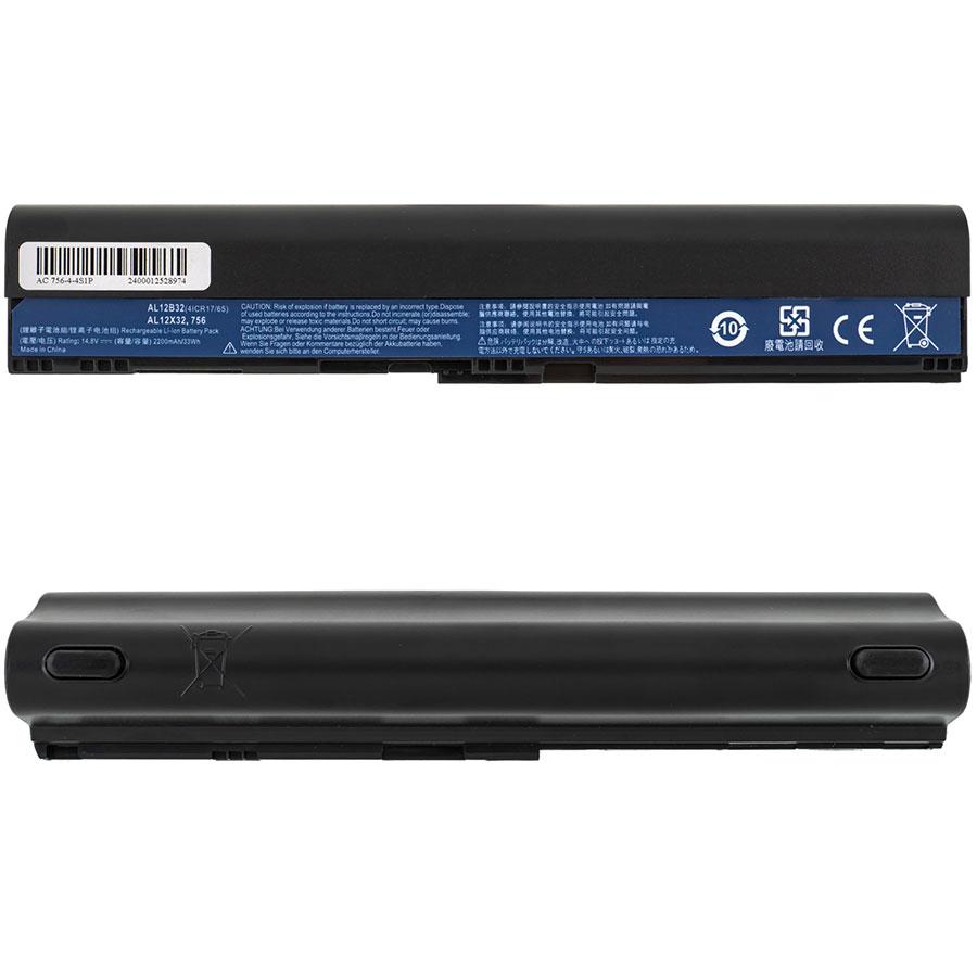 Батарея для ноутбука ACER AL12B32 (Aspire V5-121, V5-123, V5-131, V5-171) 14.8V 2200mAh Black