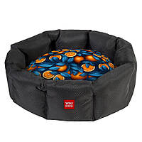 Лежанка для собак WAUDOG Relax, малюнок "Апельсини", L, Ш 49 см, Д 59 см, В 20 см