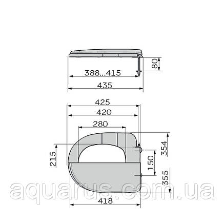 Сидіння унітазу з кришкою ZERIX TS-10 (ZX5590), фото 3