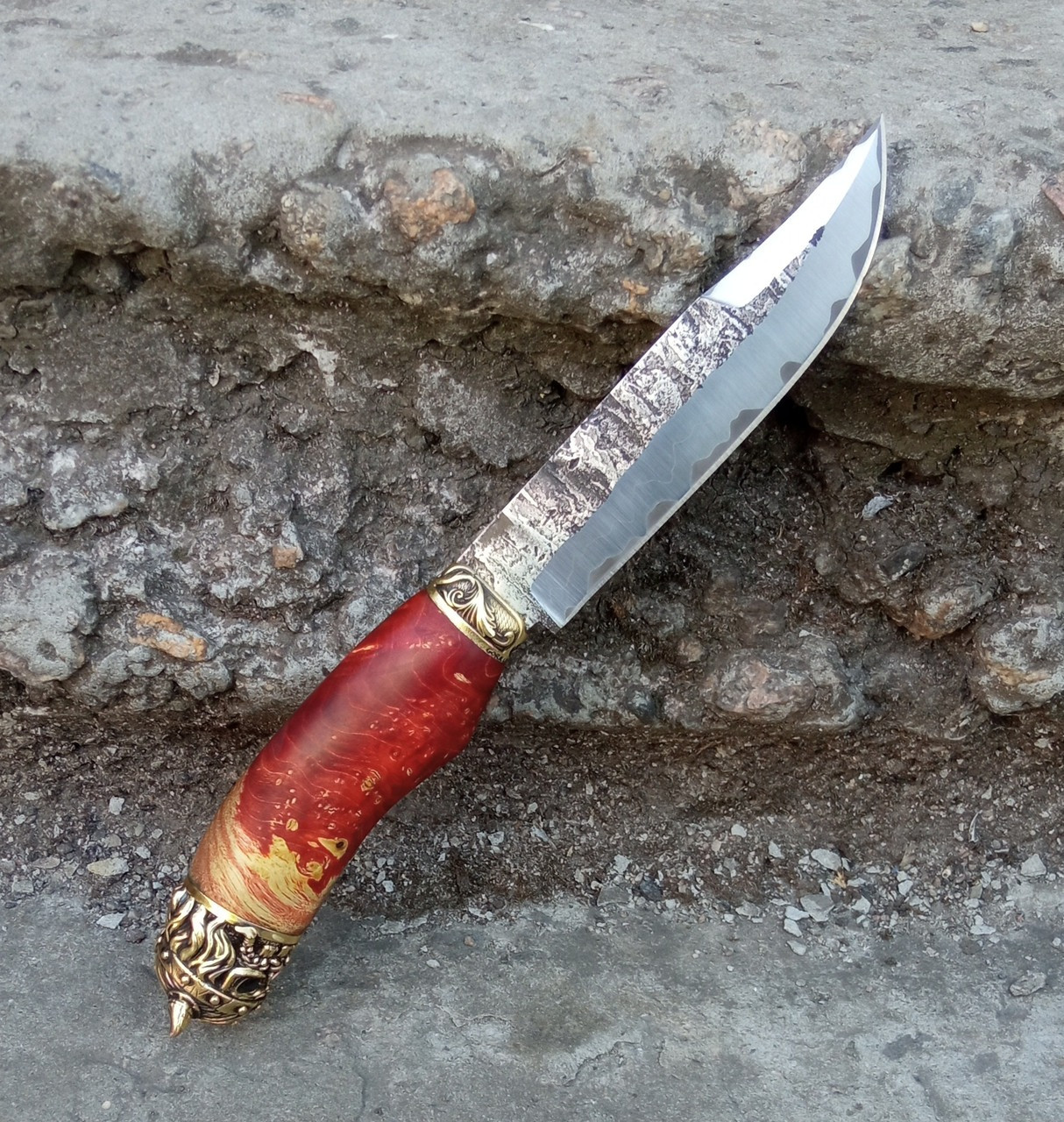 Ніж Вікінг (ламінат) червоний сталь Х12, КАХЕЛЬ. ПЕЧІ. КАМІНИ, м.Івано-Франківськ