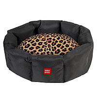 Лежанка для собак WAUDOG Relax, малюнок "Леопард", M, Ш 42 см, Д 52 см, В 19 см