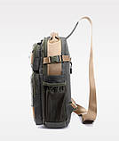 Барсетка сумка-слінг на груди для плече багатофункціональна водонепроникна, фото 5