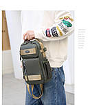 Барсетка сумка-слінг на груди для плече багатофункціональна водонепроникна, фото 2