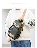 Барсетка сумка-слінг на груди для плече багатофункціональна водонепроникна, фото 3