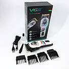 Машинка для стрижки з насадками бездротова VGR, Домашня машинка акумуляторна для стрижки волосся TO-80, фото 5