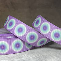 Репсова стрічка 2,5 см - Гуртки, для пелюстків, метр, Різнокольоровий