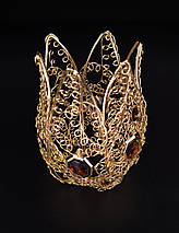 Плафон патрон E27 222-gd 8х11х14 см золотистий ID 5000909, фото 2