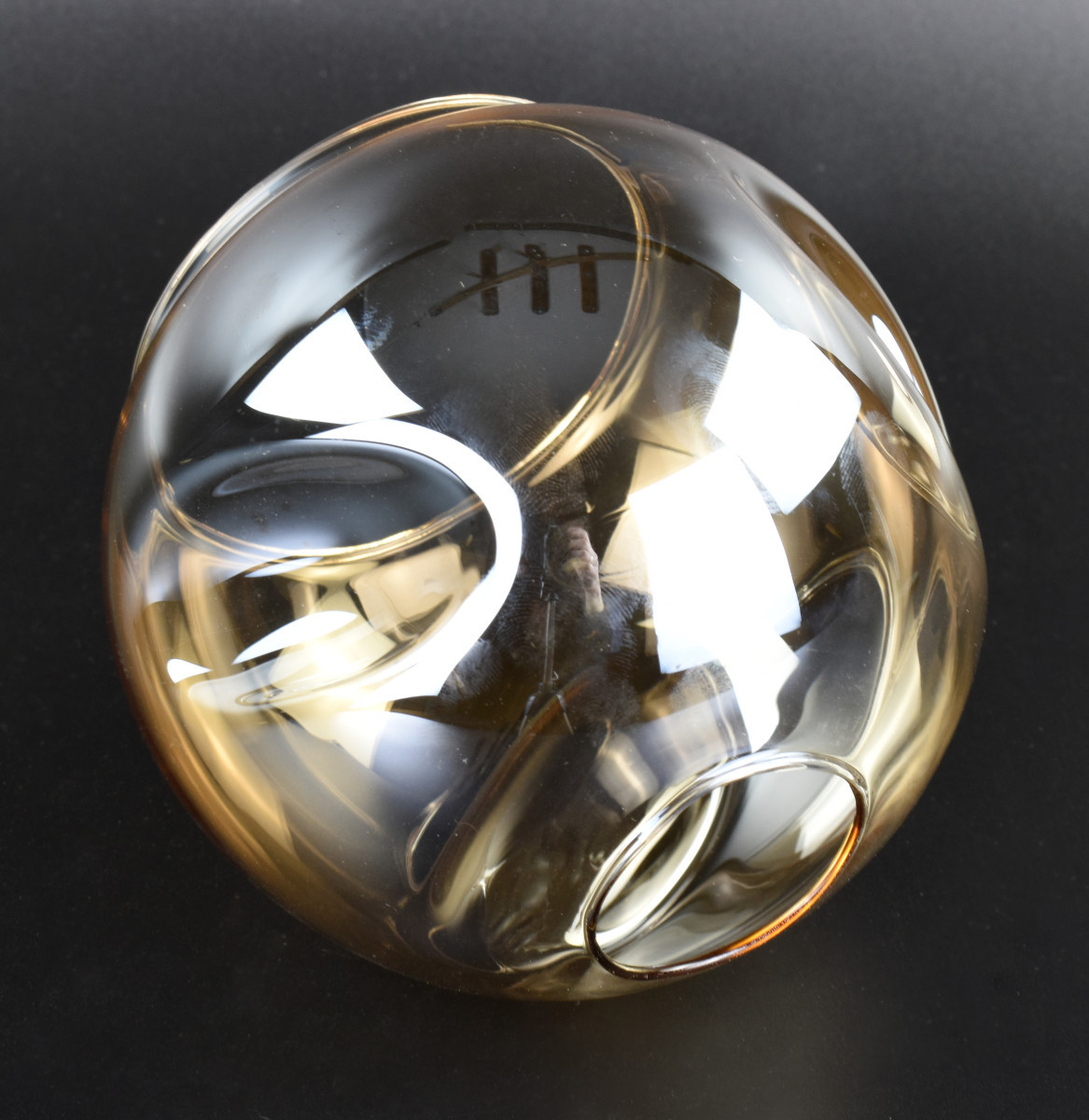 Плафон патрон E27 7075-am 8.5х12х13 см прозоро-бурштиновий ID 5000919