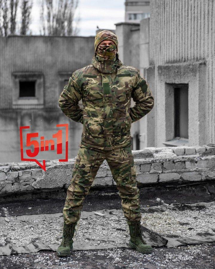 Зимовий тактичний костюм флісі мультикам inevitability 5в1 ВТ6545