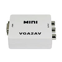 Конвертер MINI, VGA в AV(гн.VGA (IN)- 3гн.RCA (OUT))