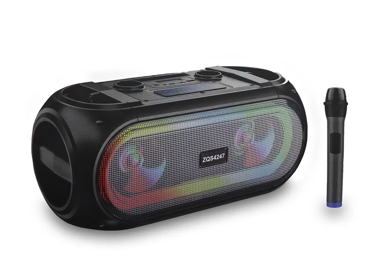Колонка акумуляторна ZQS 4247 partybox з радіомікрофоном (30W/USB/BT/FM/TWS), фото 1