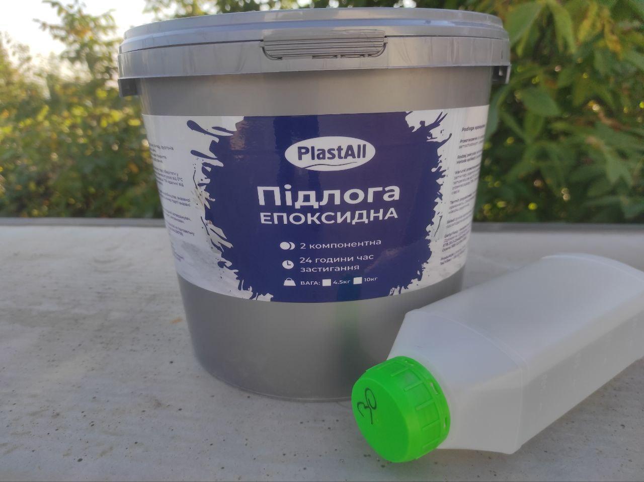 Наливна епоксидна підлога PlastallTM для ремонту підлоги будки автомобіля 4.8 кг Чорна