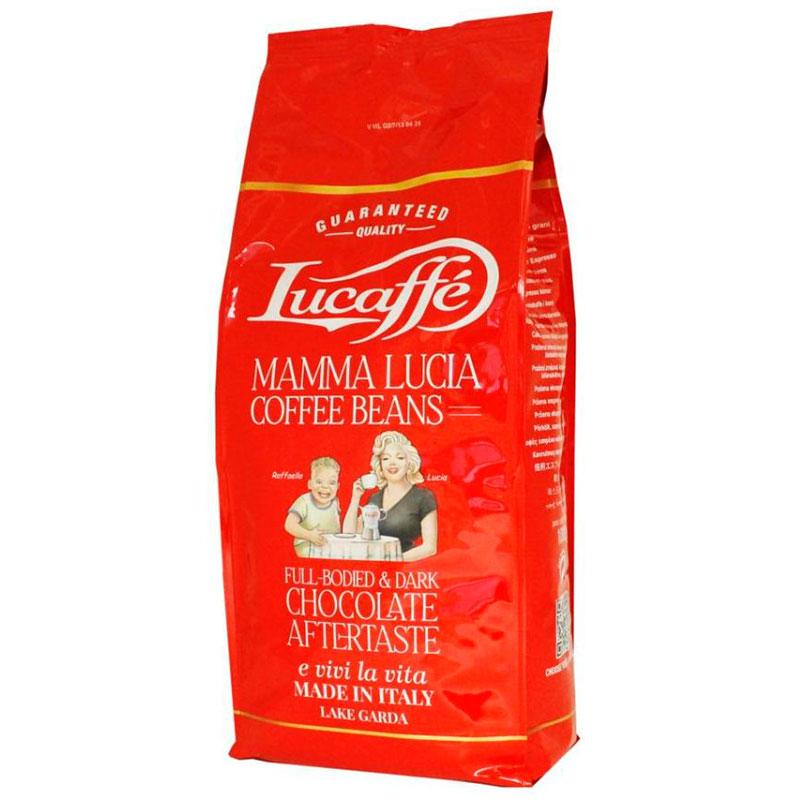 Кава в зернах Lucaffe Mamma Lucia 1кг Італія преміум кава Люкафе з ароматом ніжної шоколадної нотки